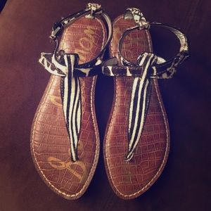 Sam Edelman Sandal Calf Hair Black and White 6